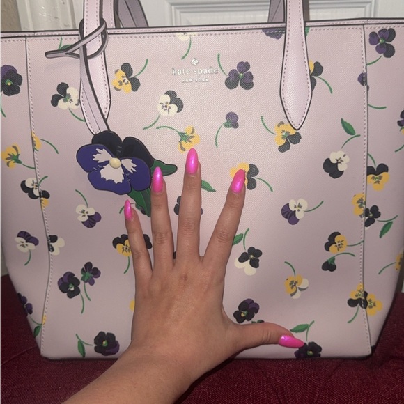 Kate spade purple floral purse - Picture 8 of 9